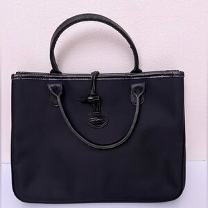 Longchamp‎ Vintage Roseau Tote with Leather Trim